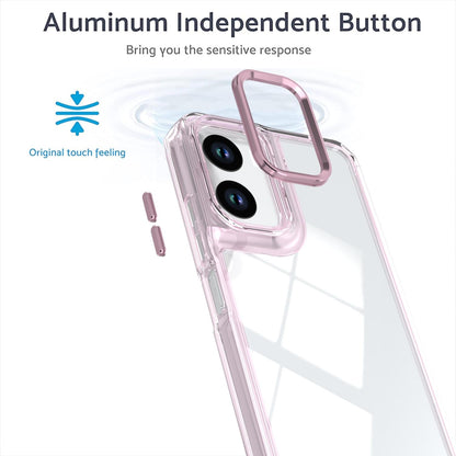 For Motorola Moto G06 4G Shine High Transparency Acrylic Phone Case - Pink - EDA009725803D