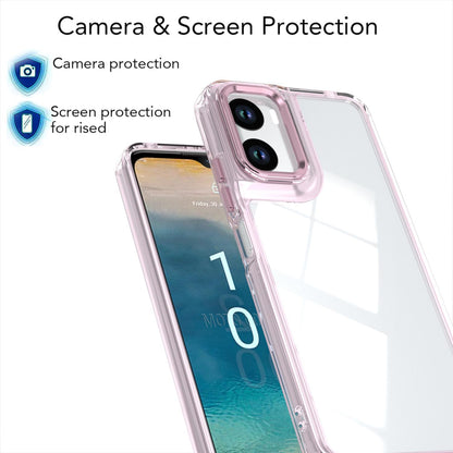For Motorola Moto G06 4G Shine High Transparency Acrylic Phone Case - Pink - EDA009725803D