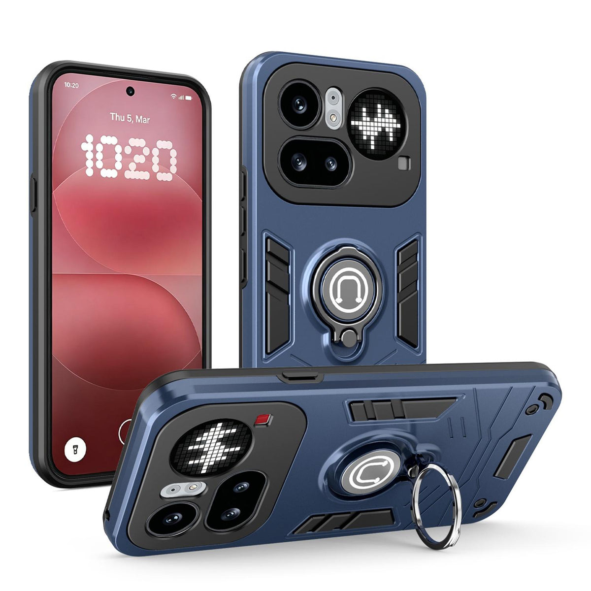 For Nothing Phone 4a Pro Ring Holder Phone Case - Royal Blue - EDA009726201A