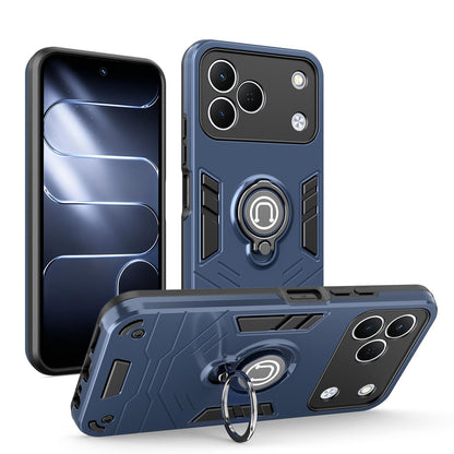 For Tecno Spark 50 4G Ring Holder Phone Case - Royal Blue - EDA009726401A