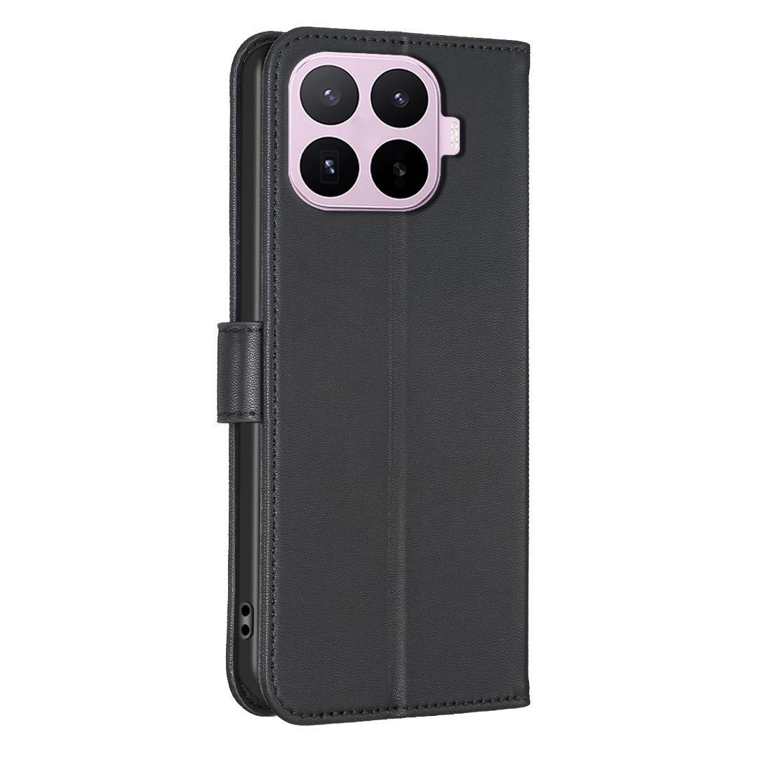 For Xiaomi 17T Pro 5G Four-leaf Embossed Leather Phone Case - Black - EDA009728201C