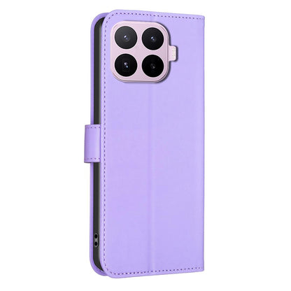 For Xiaomi 17T Pro 5G Four-leaf Embossed Leather Phone Case - Purple - EDA009728201D