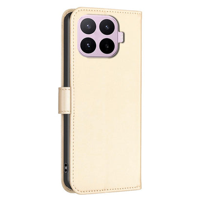For Xiaomi 17T Pro 5G Four-leaf Embossed Leather Phone Case - Gold - EDA009728201E