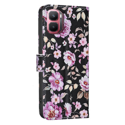 For Infinix GT 50 Pro 5G BF42 Color Painting Leather Phone Case - Rose - EDA009731801E