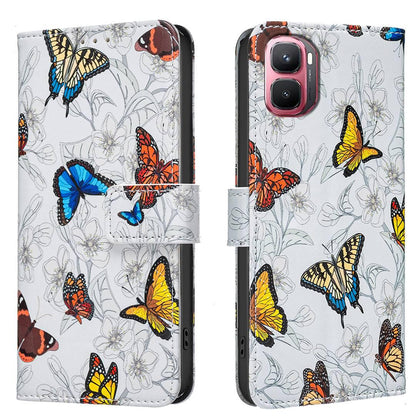 For Infinix GT 50 Pro 5G BF42 Color Painting Leather Phone Case - Butterfly - EDA009731801G