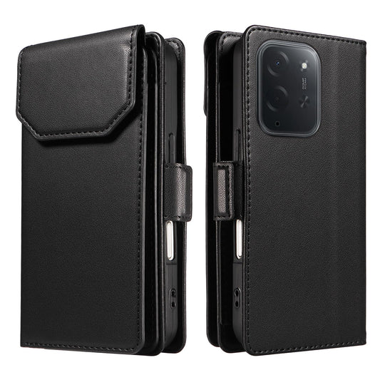 For Xiaomi Poco C95 Pro Multi Card Wallet Leather Phone Case with Strap(Black)