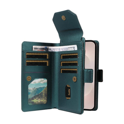 For Xiaomi Poco C95 Pro Multi Card Wallet Leather Phone Case with Strap(Green)