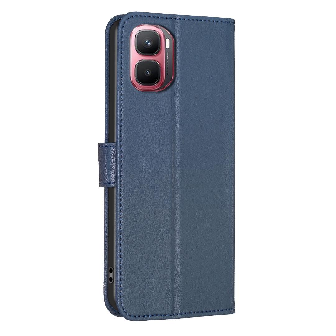 For Infinix GT 50 Pro 5G Four-leaf Embossed Leather Phone Case - Blue - EDA009733201B