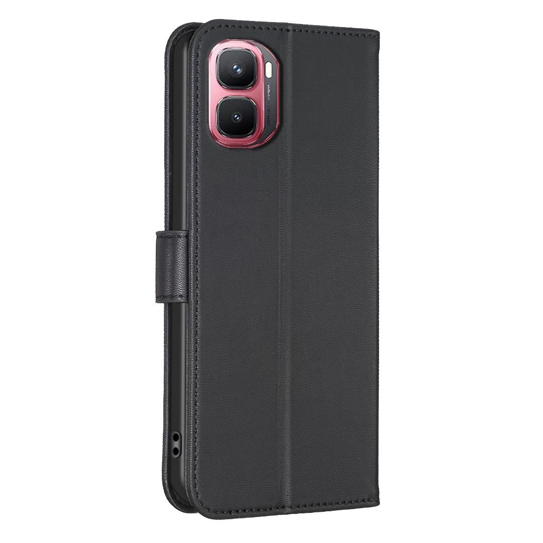 For Infinix GT 50 Pro 5G Four-leaf Embossed Leather Phone Case - Black - EDA009733201C