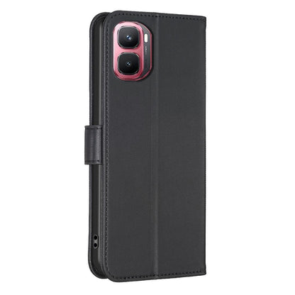 For Infinix GT 50 Pro 5G Four-leaf Embossed Leather Phone Case - Black - EDA009733201C
