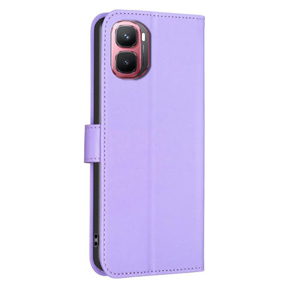 For Infinix GT 50 Pro 5G Four-leaf Embossed Leather Phone Case - Purple - EDA009733201D