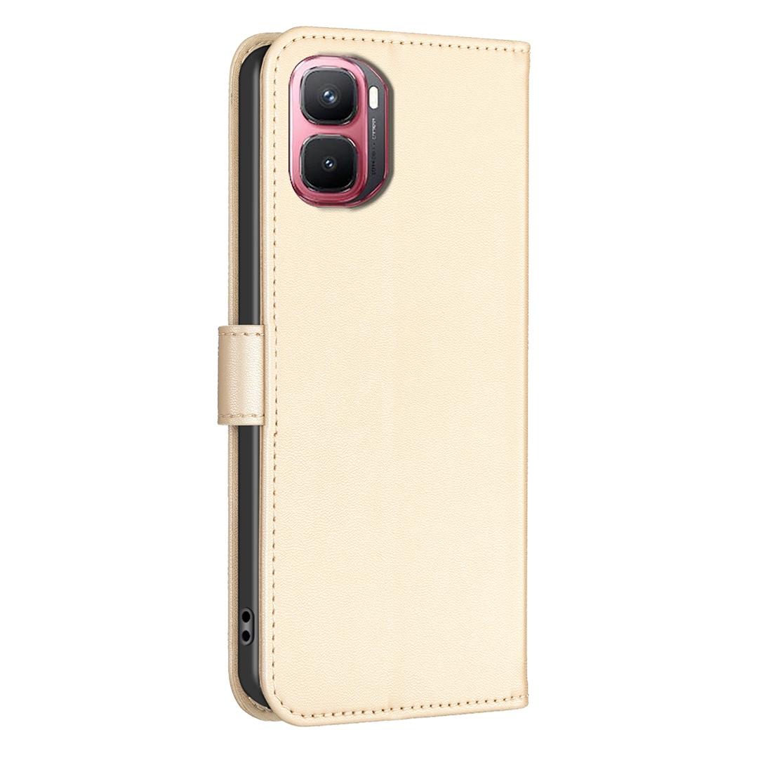 For Infinix GT 50 Pro 5G Four-leaf Embossed Leather Phone Case - Gold - EDA009733201E