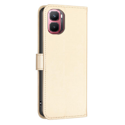For Infinix GT 50 Pro 5G Four-leaf Embossed Leather Phone Case - Gold - EDA009733201E