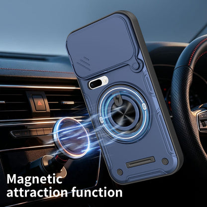 For Xiaomi 17 Pro Max Multifunctional Sliding Camshield Ring Holder Phone Case - Black - EDA009734105C