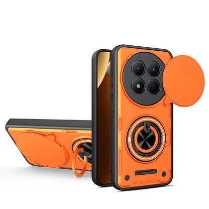 For Redmi Note 15 Pro 5G Global 163.6mm Multifunctional Sliding Camshield Ring Holder Phone Case - Orange - EDA009734202A