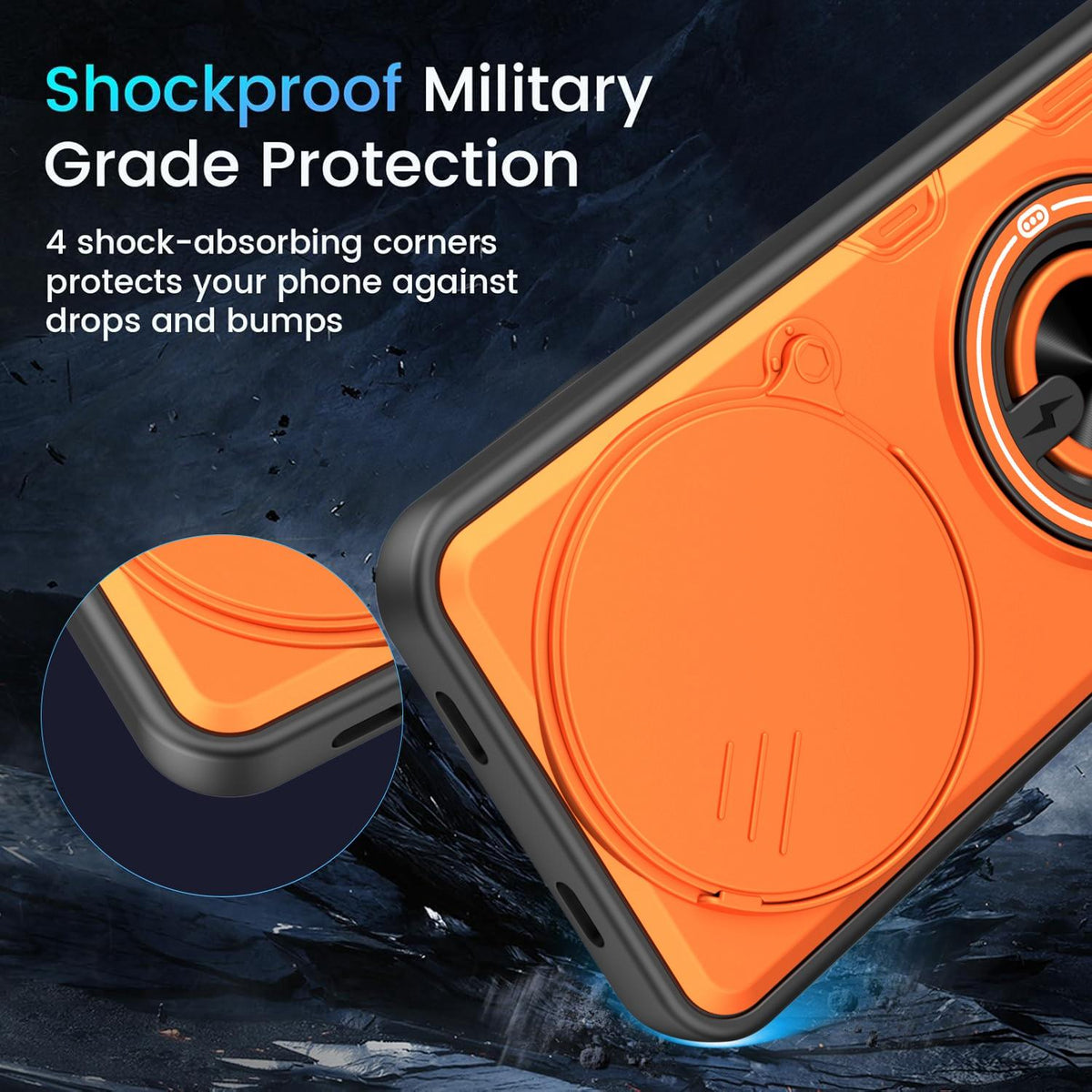 For Redmi Note 15 Pro 5G Global 163.6mm Multifunctional Sliding Camshield Ring Holder Phone Case - Blue - EDA009734202B