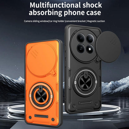 For Redmi Note 15 4G / 5G Global 164mm Multifunctional Sliding Camshield Ring Holder Phone Case - Black - EDA009734204C