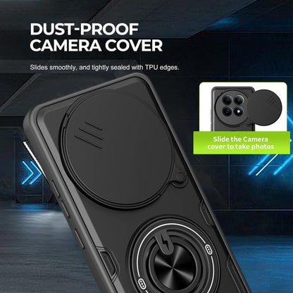 For Redmi Note 15 4G / 5G Global 164mm Multifunctional Sliding Camshield Ring Holder Phone Case - Black - EDA009734204C