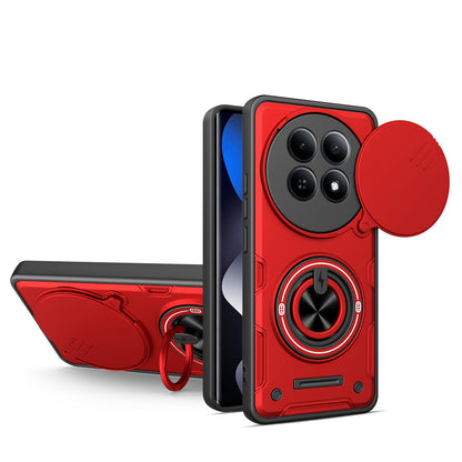 For Redmi Note 15 4G / 5G Global 164mm Multifunctional Sliding Camshield Ring Holder Phone Case - Red - EDA009734204D