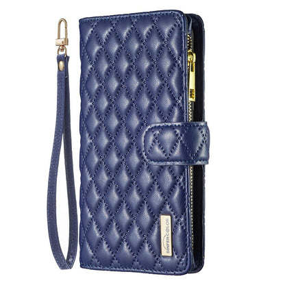 For Redmi 17 5G / 4G Global 170mm Diamond Lattice Zipper Wallet Leather Flip Phone Case(Blue)