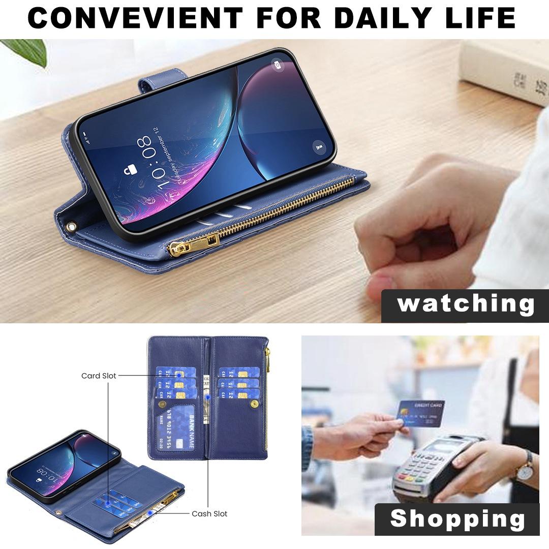 For Redmi Note 17 Pro 5G Global 163mm Diamond Lattice Zipper Wallet Leather Flip Phone Case(Blue)