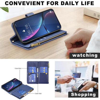 For Redmi Note 17 Pro 5G Global 163mm Diamond Lattice Zipper Wallet Leather Flip Phone Case(Blue)