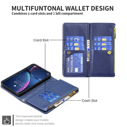 For Redmi Note 17 Pro 5G Global 163mm Diamond Lattice Zipper Wallet Leather Flip Phone Case(Blue)