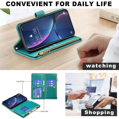 For Redmi Note 17 Pro 5G Global 163mm Diamond Lattice Zipper Wallet Leather Flip Phone Case(Green)