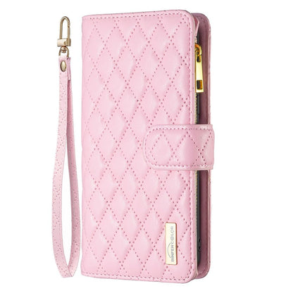 For Redmi Note 17 Pro 5G Global 163mm Diamond Lattice Zipper Wallet Leather Flip Phone Case(Pink)