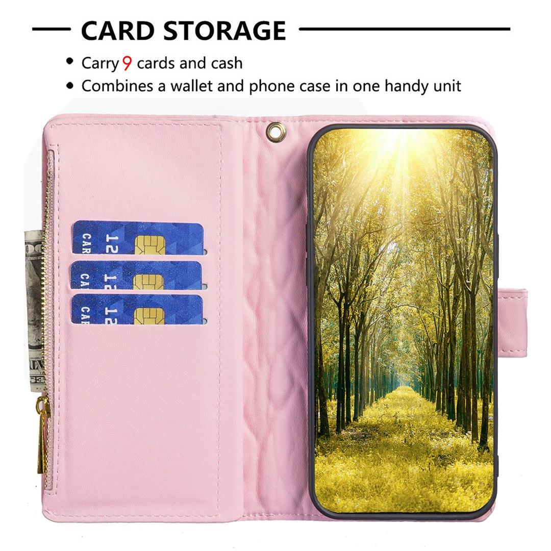 For Redmi Note 17 Pro 5G Global 163mm Diamond Lattice Zipper Wallet Leather Flip Phone Case(Pink)