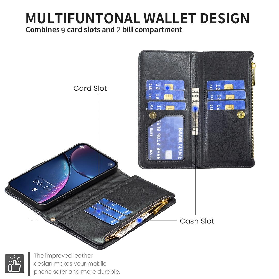 For Redmi Note 17 Pro 5G Global 163mm Diamond Lattice Zipper Wallet Leather Flip Phone Case(Black)