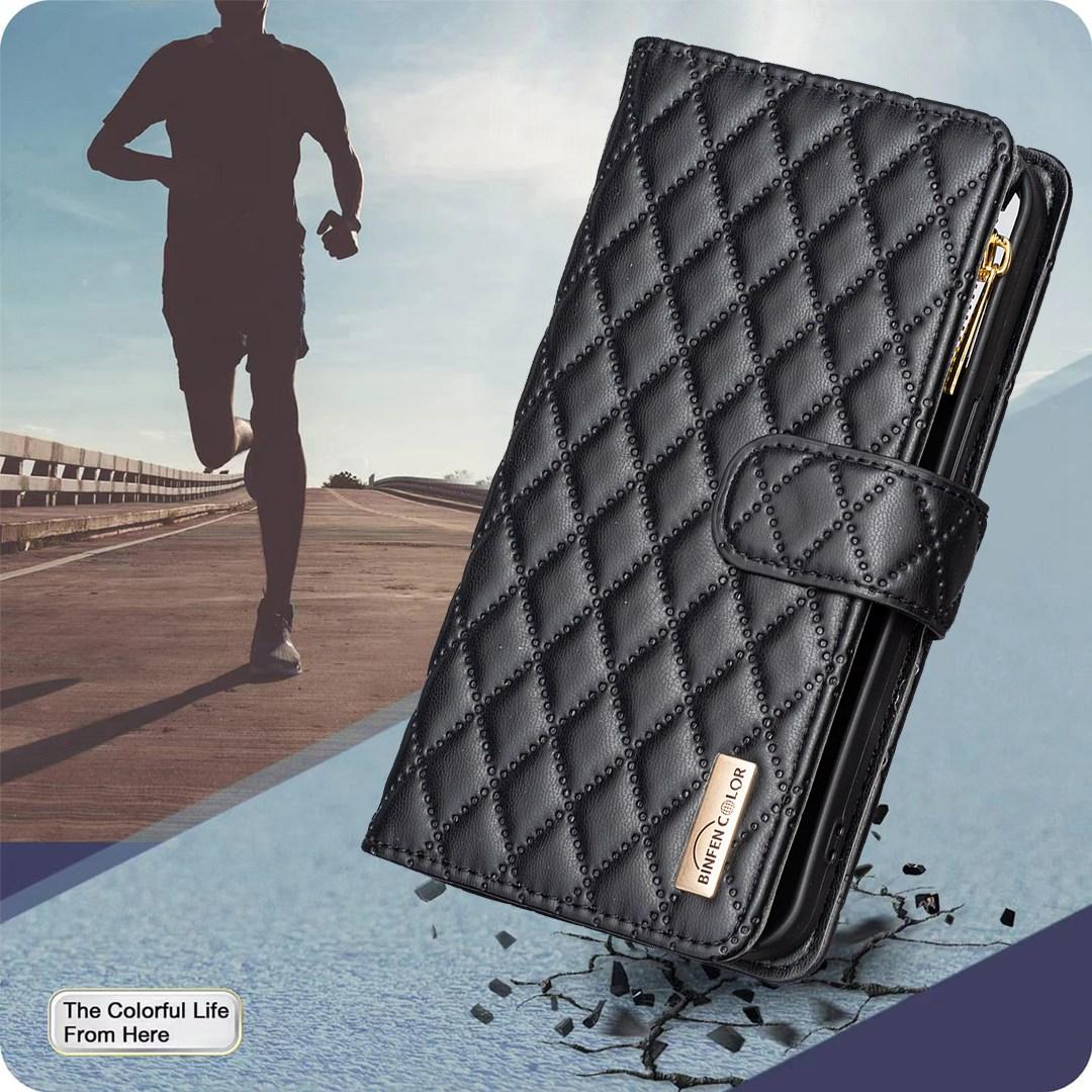 For Redmi Note 17 Pro 5G Global 163mm Diamond Lattice Zipper Wallet Leather Flip Phone Case(Black)