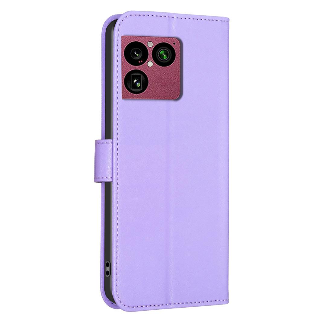 For Sony Xperia 1 VIII Four-leaf Embossed Leather Phone Case - Purple - EDA009735301D