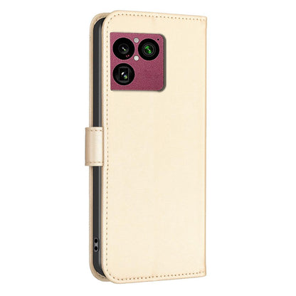 For Sony Xperia 1 VIII Four-leaf Embossed Leather Phone Case - Gold - EDA009735301E