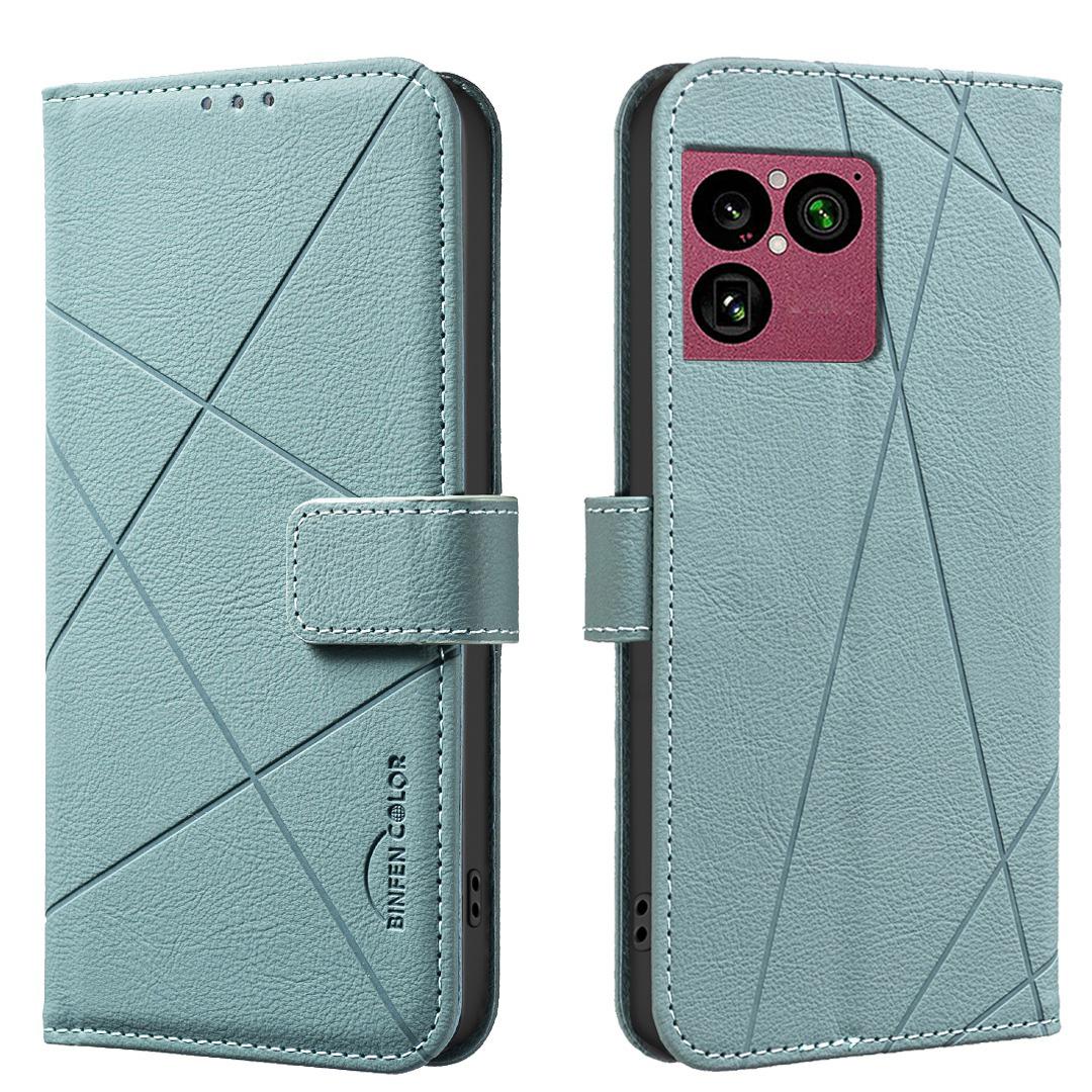 For Sony Xperia 1 VIII Geometric Pattern RFID Leather Phone Case - Green - EDA009735401F