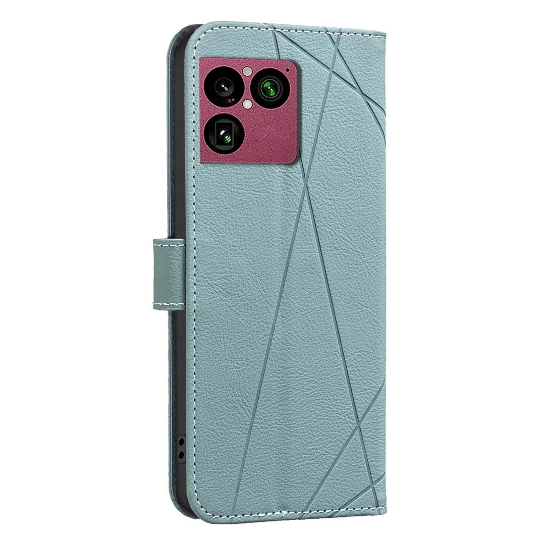 For Sony Xperia 1 VIII Geometric Pattern RFID Leather Phone Case - Green - EDA009735401F