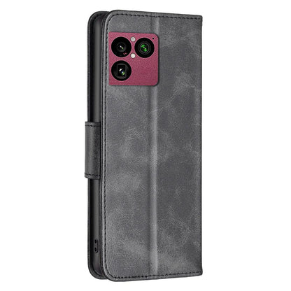 For Sony Xperia 1 VIII Lambskin Texture Pure Color Flip Leather Phone Case - Black - EDA009736001B