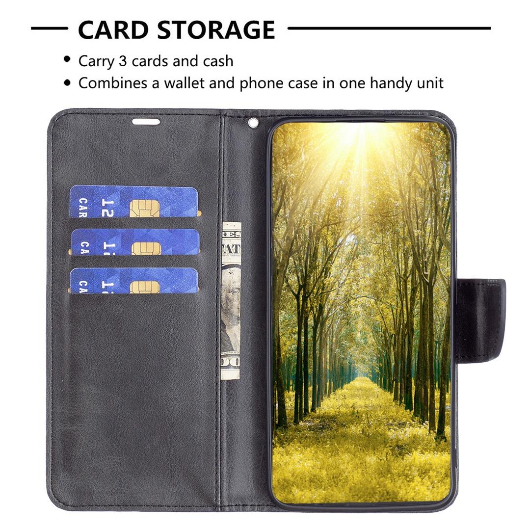 For Sony Xperia 1 VIII Lambskin Texture Pure Color Flip Leather Phone Case - Black - EDA009736001B