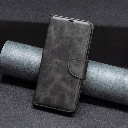 For Sony Xperia 1 VIII Lambskin Texture Pure Color Flip Leather Phone Case - Black - EDA009736001B