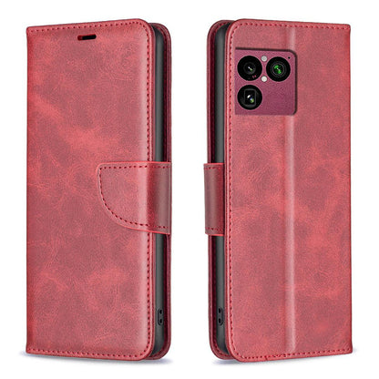 For Sony Xperia 1 VIII Lambskin Texture Pure Color Flip Leather Phone Case - Red - EDA009736001C