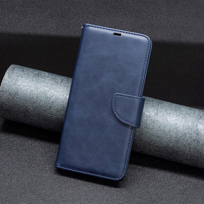 For Sony Xperia 1 VIII Lambskin Texture Pure Color Flip Leather Phone Case - Blue - EDA009736001D