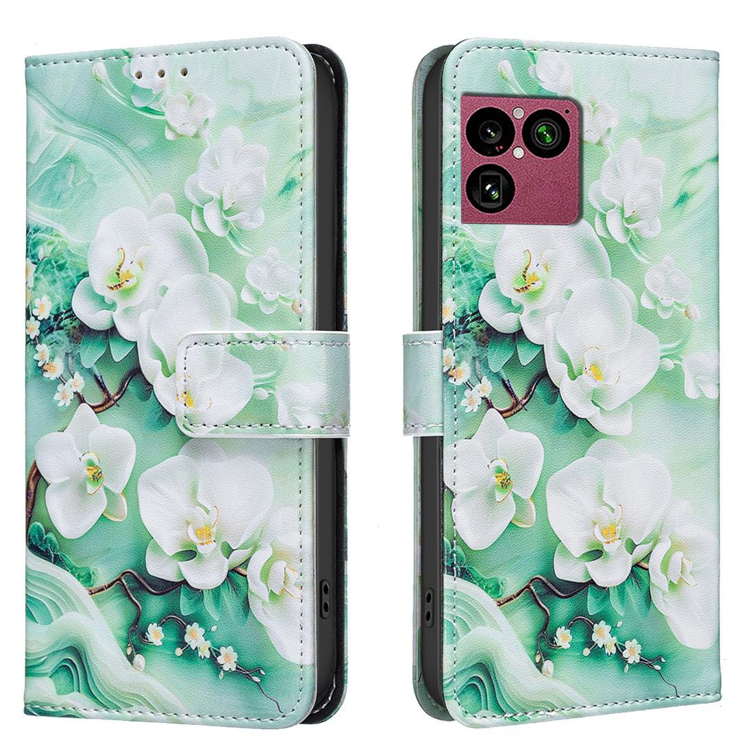 For Sony Xperia 1 VIII BF42 Color Painting Leather Phone Case - Pink Flower - EDA009736201A