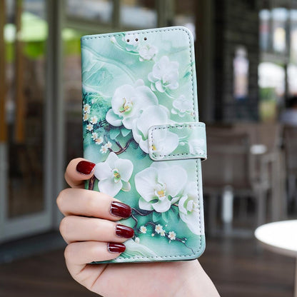 For Sony Xperia 1 VIII BF42 Color Painting Leather Phone Case - Pink Flower - EDA009736201A