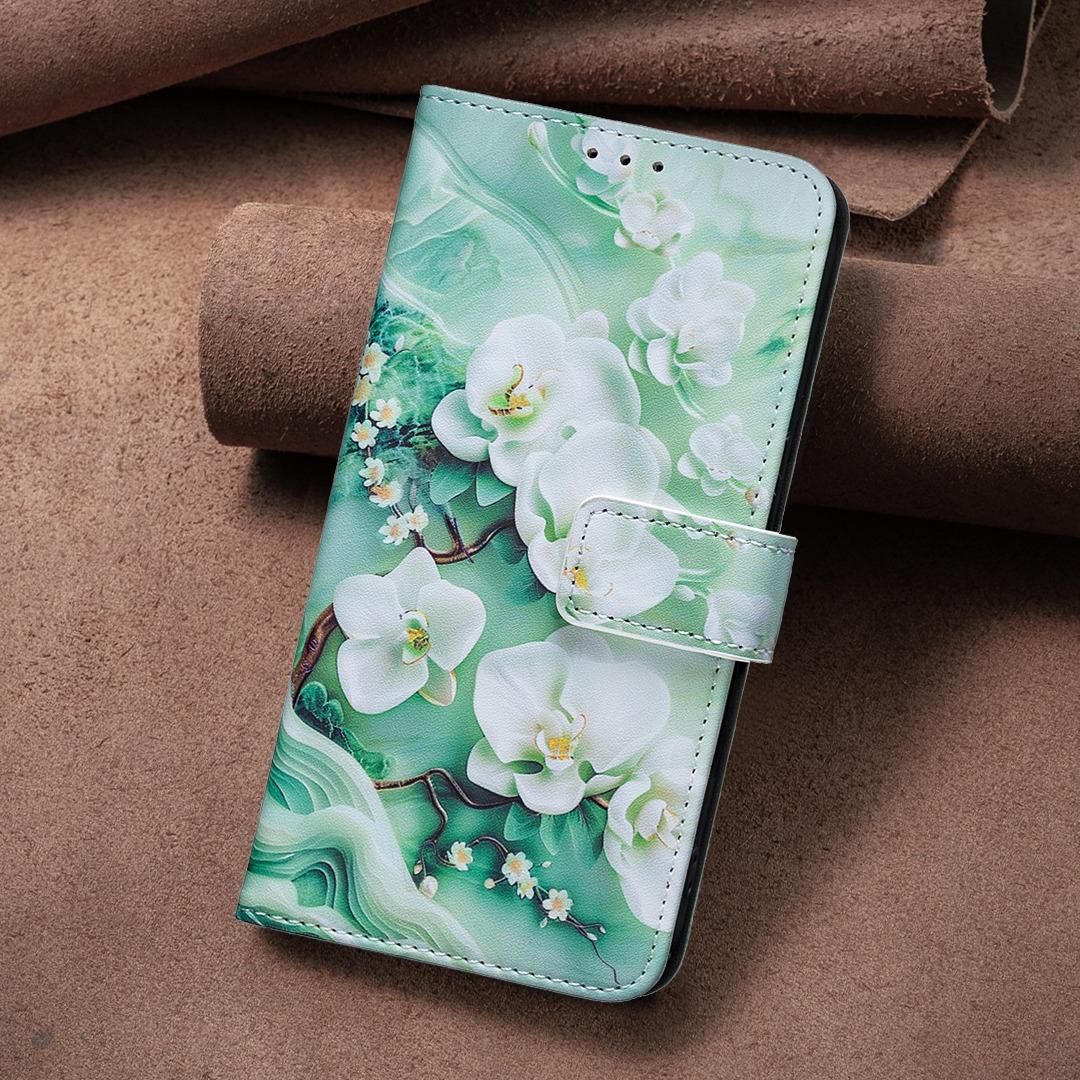 For Sony Xperia 1 VIII BF42 Color Painting Leather Phone Case - Pink Flower - EDA009736201A