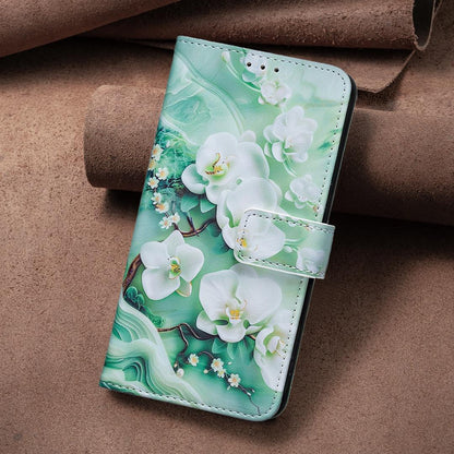 For Sony Xperia 1 VIII BF42 Color Painting Leather Phone Case - Pink Flower - EDA009736201A