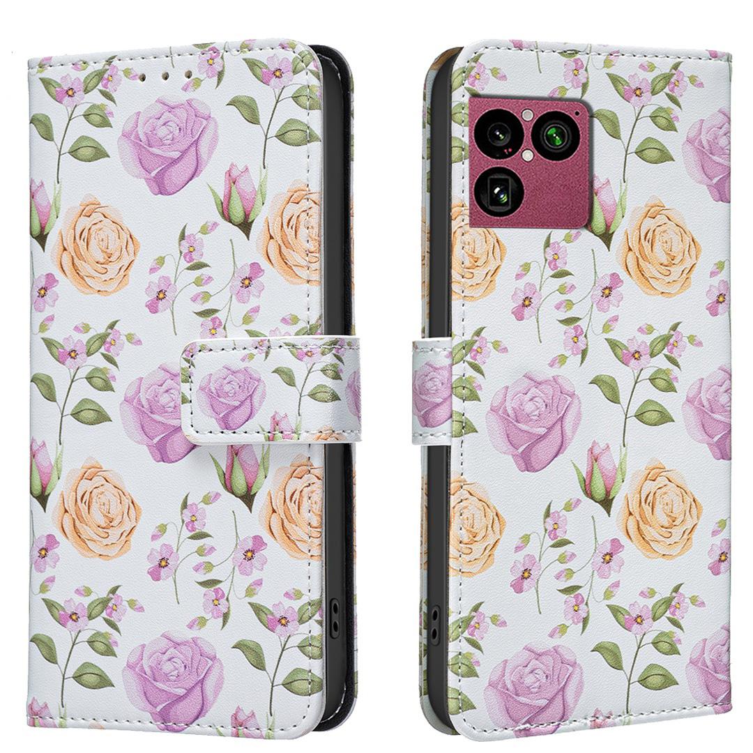 For Sony Xperia 1 VIII BF42 Color Painting Leather Phone Case - Yellow Rose - EDA009736201D