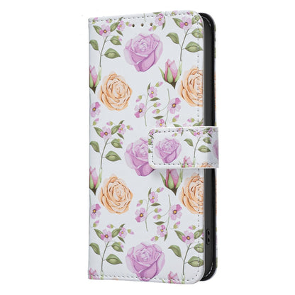 For Sony Xperia 1 VIII BF42 Color Painting Leather Phone Case - Yellow Rose - EDA009736201D