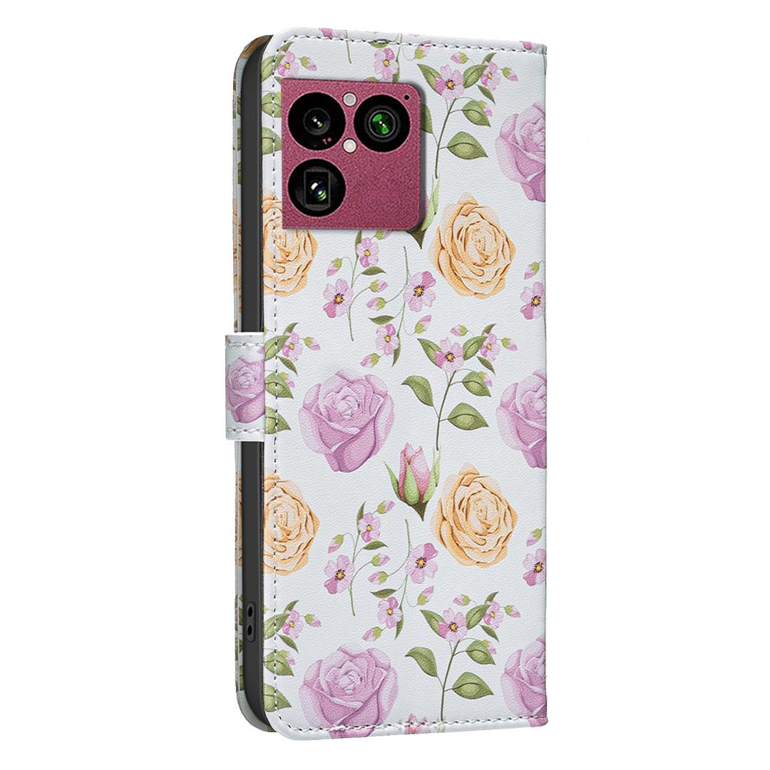 For Sony Xperia 1 VIII BF42 Color Painting Leather Phone Case - Yellow Rose - EDA009736201D