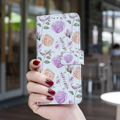 For Sony Xperia 1 VIII BF42 Color Painting Leather Phone Case - Yellow Rose - EDA009736201D