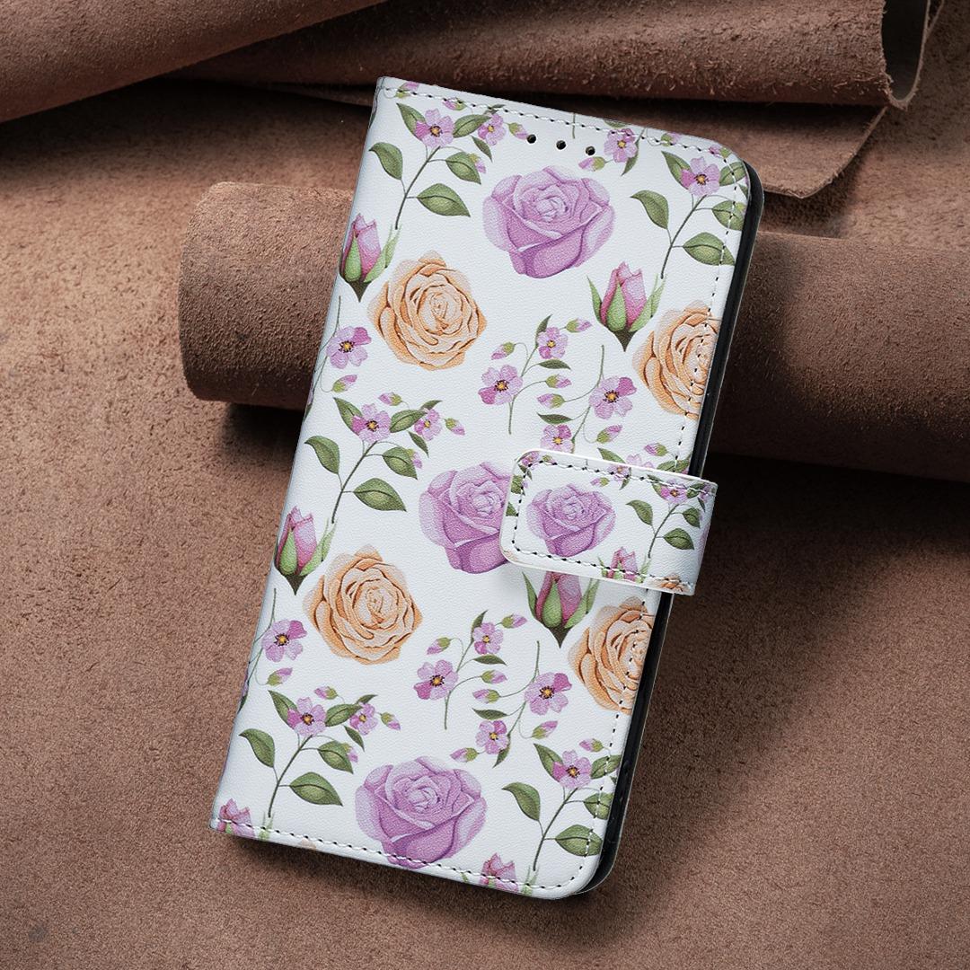 For Sony Xperia 1 VIII BF42 Color Painting Leather Phone Case - Yellow Rose - EDA009736201D